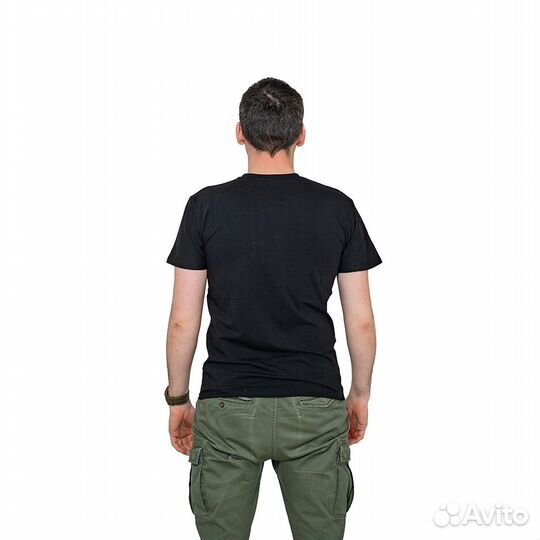 62825 Футболка однотонная черный