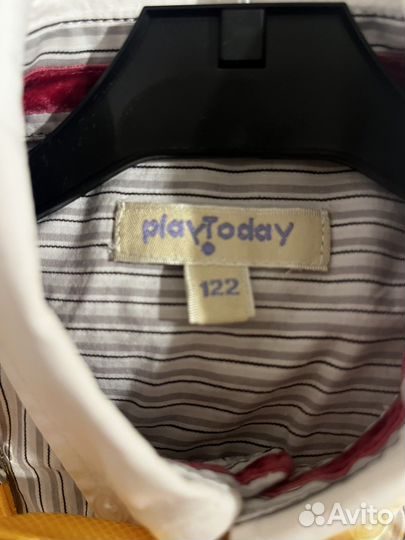 Рубашка 122 р., брюки 116 р., бабочка и подтяжки