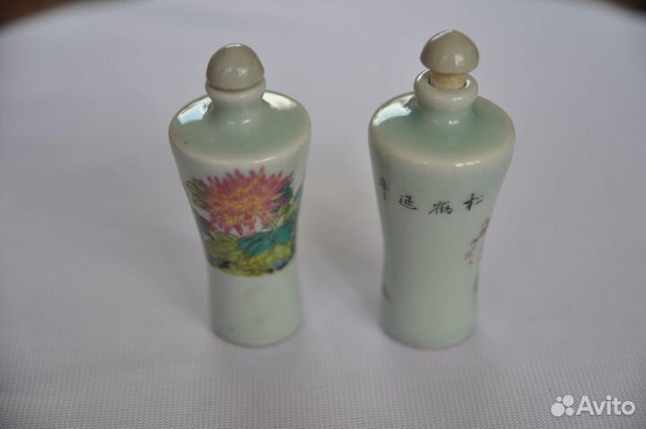 Бутылочки миниатюрные и табакерка