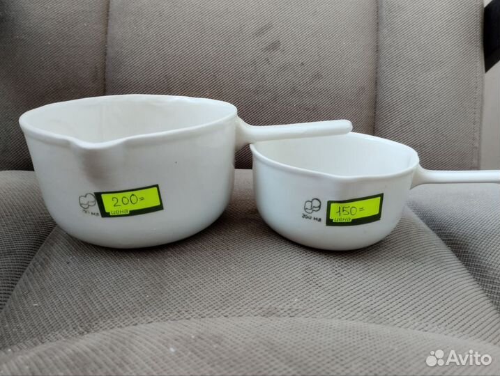 Кастрюля фарфоровая лабораторная с ручкой