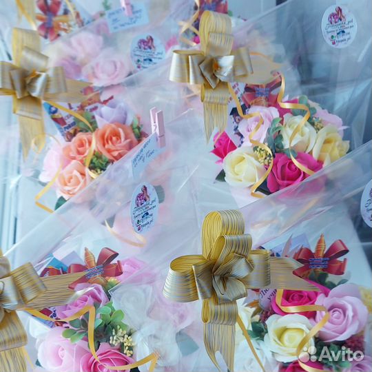 Букет из мыльных цветов