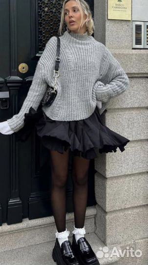 Юбка в складку чёрная