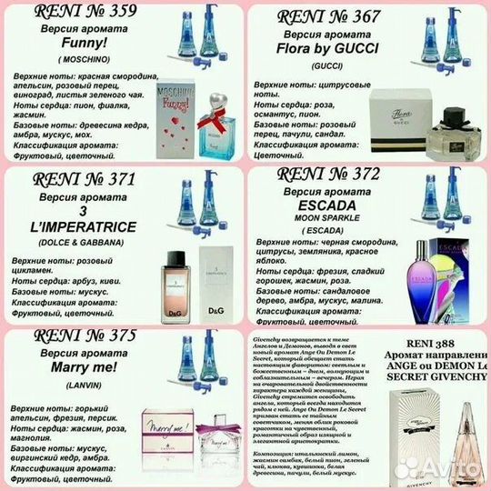Духи reni