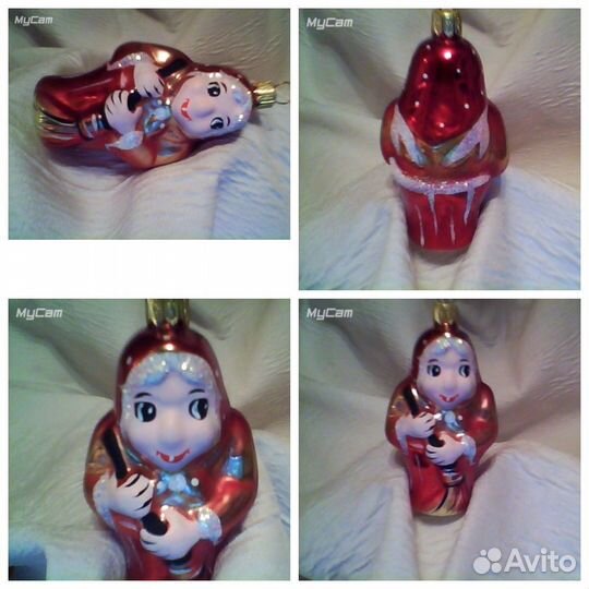 Елочные игрушки стеклянные фигурки