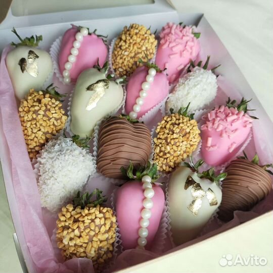 Клубника в шоколаде, бокс Нежность