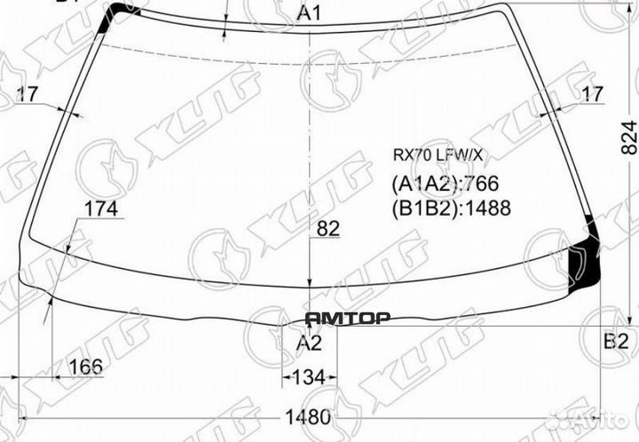 XYG RX70 LFW/X Стекло лобовое toyota mark II 4D SE