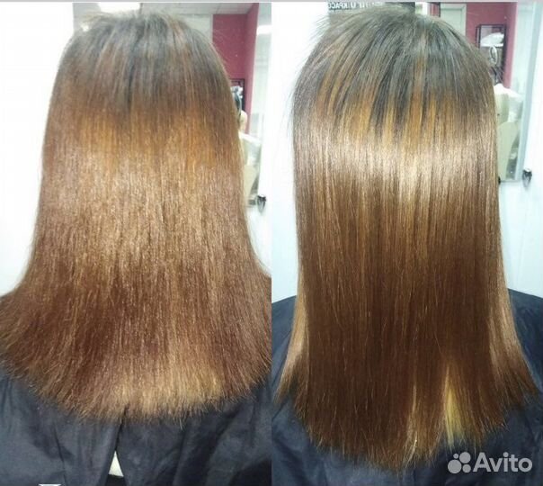 Кератиновое выпрямление волос