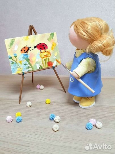 Интерьерная кукла ручной работы Художница