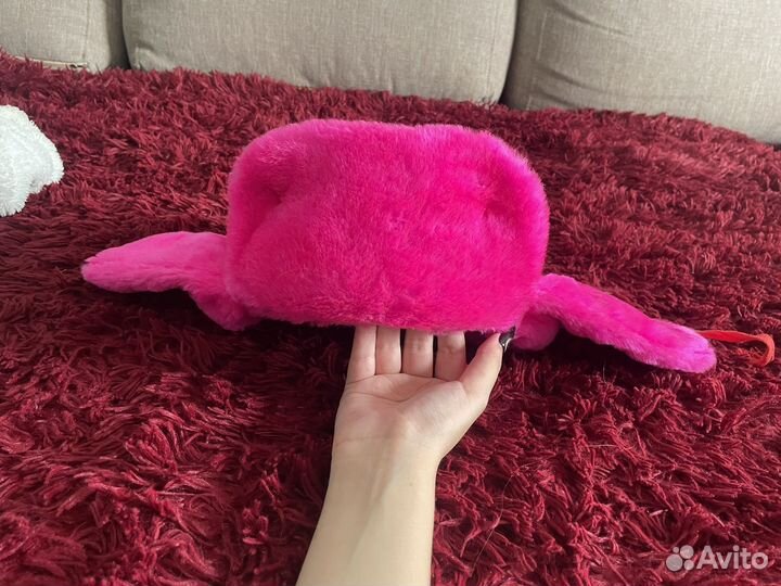 Шапка ушанка розовая