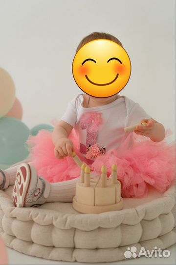 Платье боди на годик