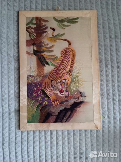 Панно Тигр вышивка