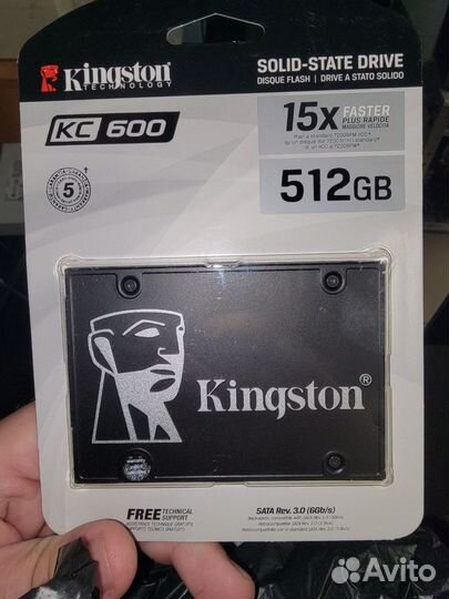 Ssd kingston kc600 512gb новый