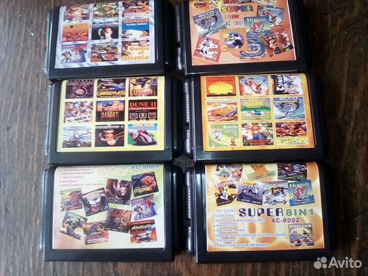 Картриджи для сеги 16 бит и нетолько