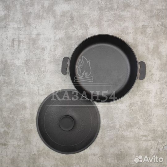 Жаровня чугунная с чугунной крышкой 32 см