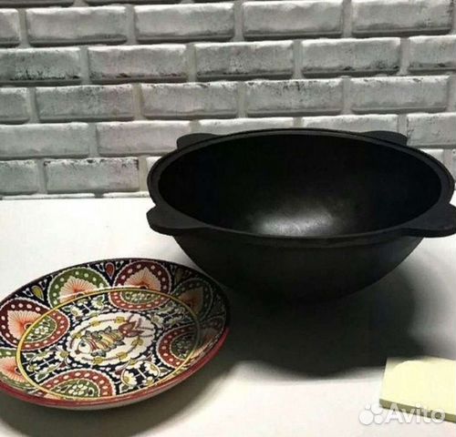 Казан чугунный 12 литров толстостенный