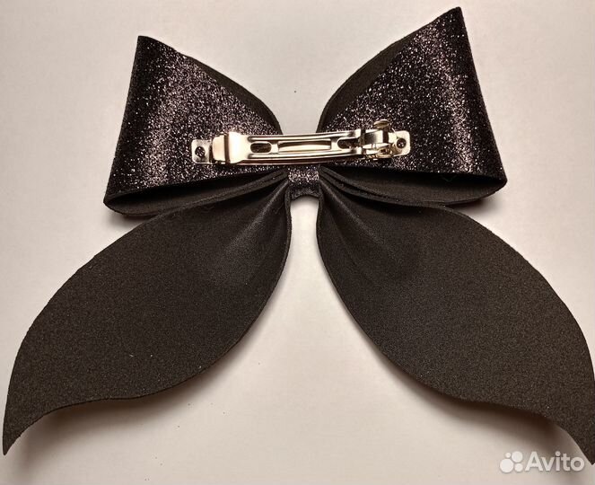 Бант - заколка из глиттерного фоамирана