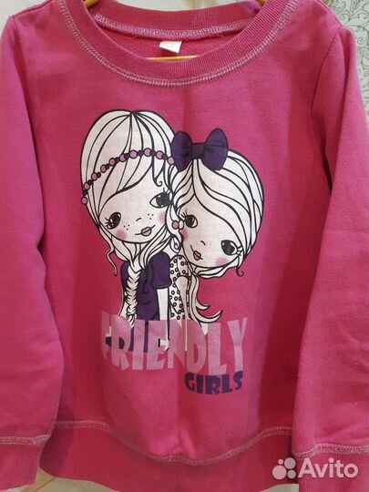 Свитшот на девочку 4-5 лет 110 см