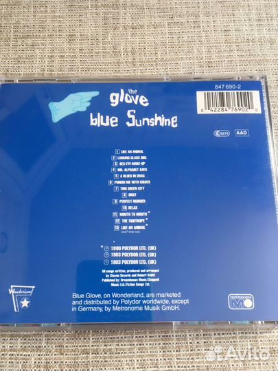 Cd:Glove:Blue Sunshine,редкий(фирм)