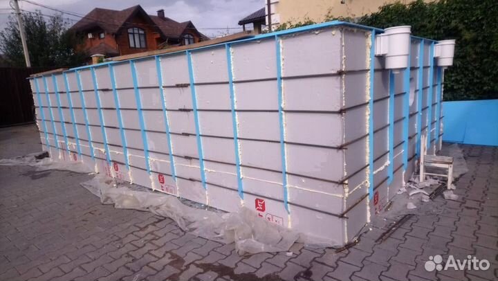 Бассейн с установкой