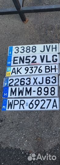 Автомобильные номера европы