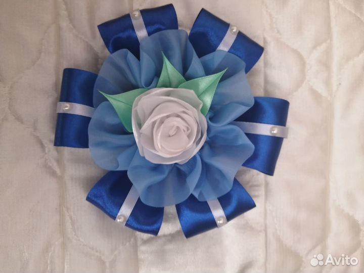 Бант на выписку из роддома, ленты новорожденным