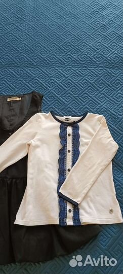 Блузки рубашки школьные 122 128 Playtoday