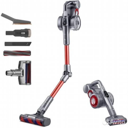 Ручной пылесос jimmy H9 Flex, 550Вт, красный/сереб