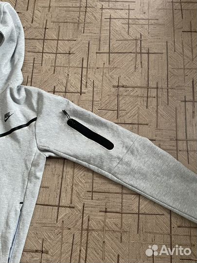 Nike tech fleece кофта серая drill