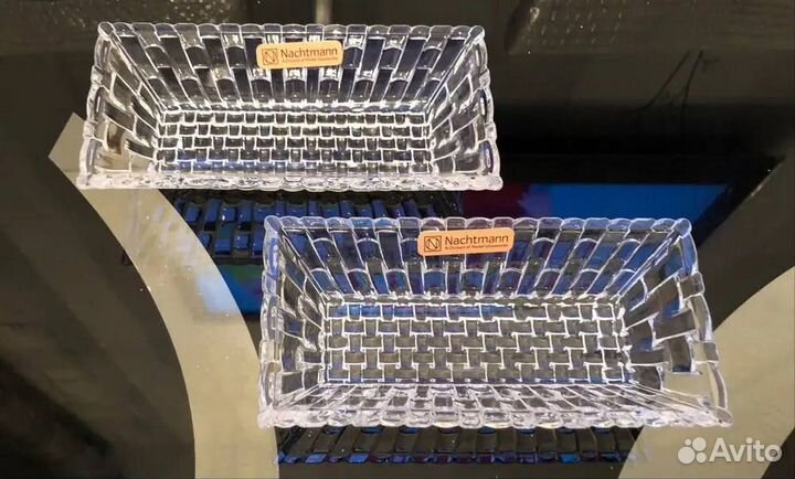 Немецкие хрустальные салатники, блюда 