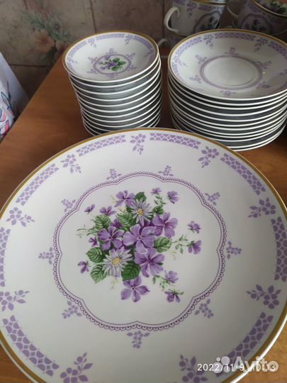 Большой чайный сервиз гдр 55 предметов 12 персон