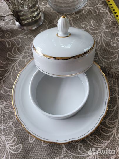 Масленки Бавария и Урал, 40-60гг,фарфор