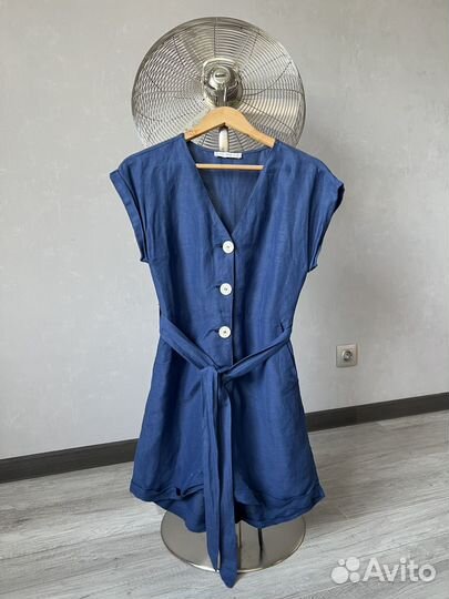 Комбинезон льняной короткий Mango