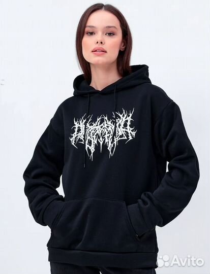 Худи женское мужское аниме утепленное