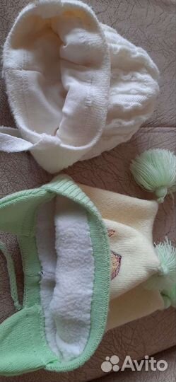 Шапка и варежки перчатки детские