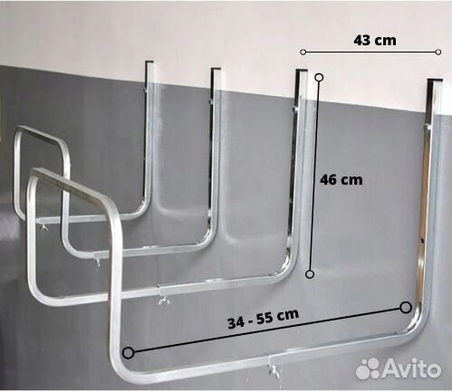 Полка кронштейн для шин настенная в гараж