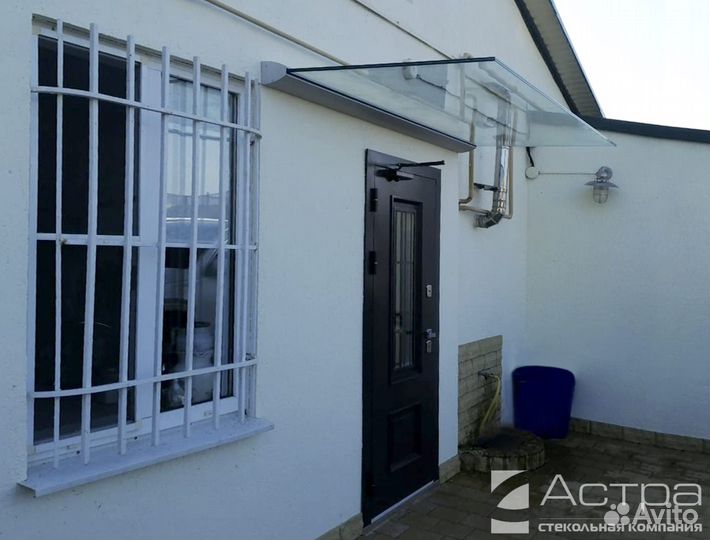 Козырек стеклянный триплекс 6+6 мм