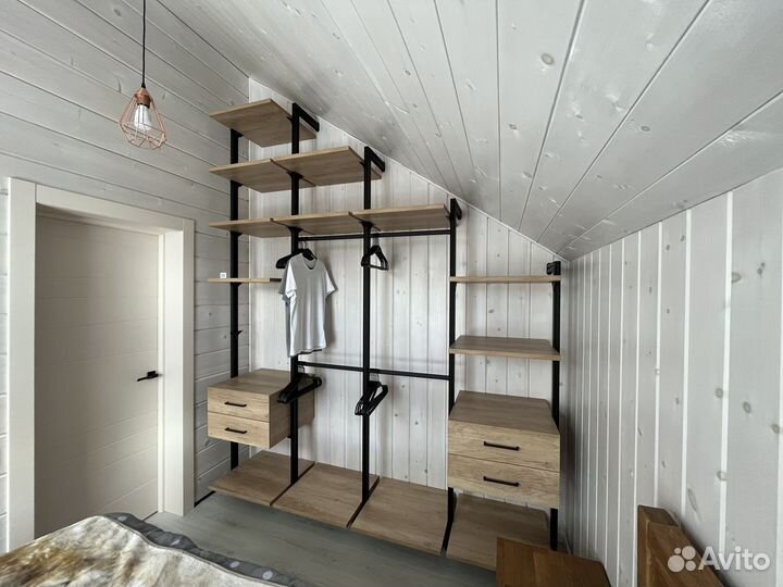 Гардеробная система в стиле лофт