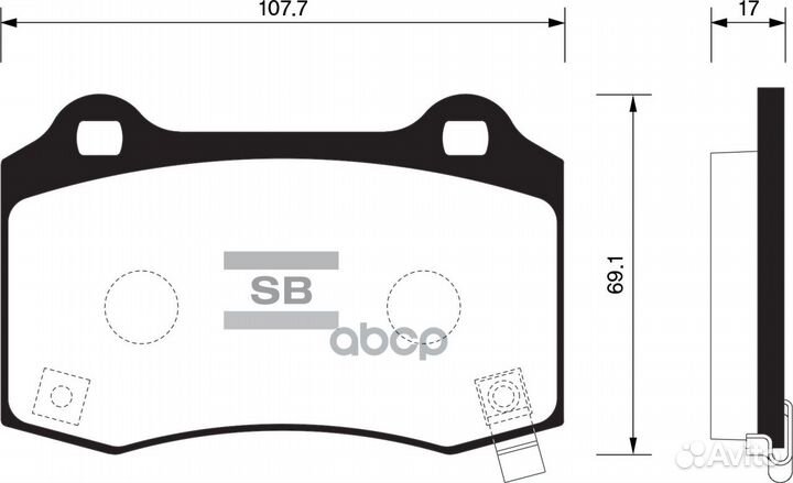 Колодки тормозные задние SP1587 Sangsin brake