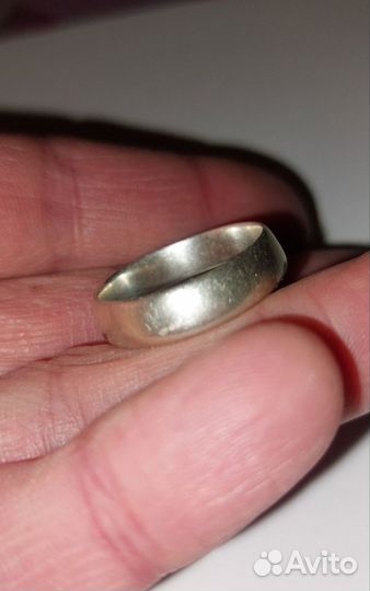 Серебряное обручальное кольцо 875 проба