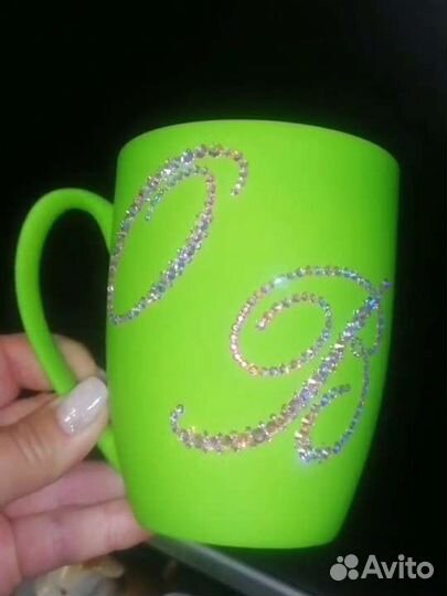 Кружка со стразами