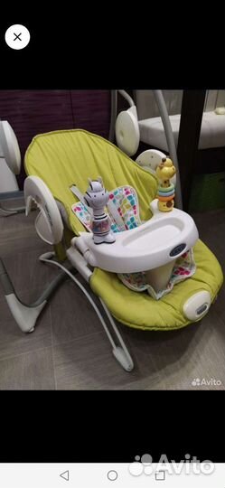 Электронная качеля Graco 2 в 1 (качеля+шезлонг)