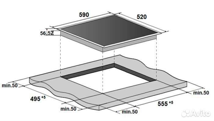 Варочная панель индукционная Monsher MHI 6006