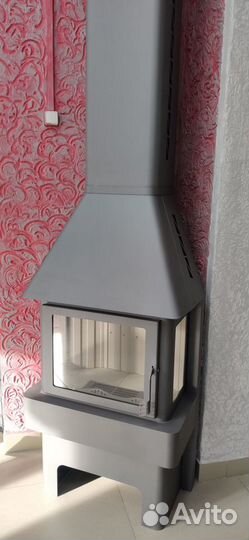 Камин Бавария три стекла (графит)