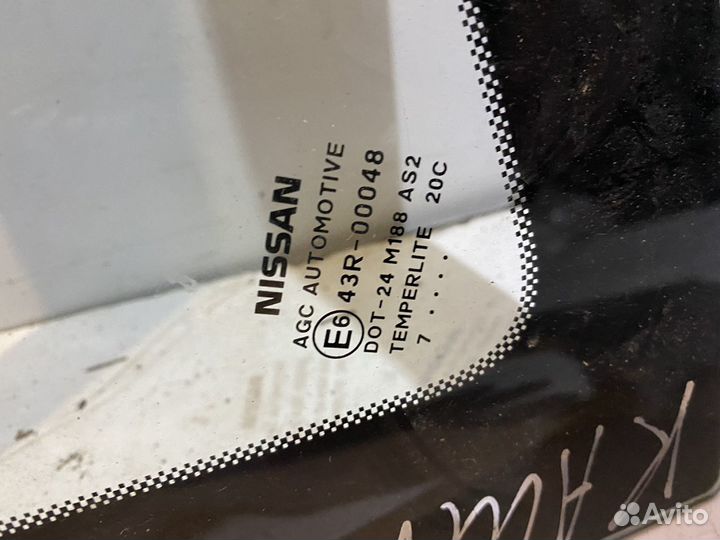 Nissan qashqai j10 заднее левое стекло