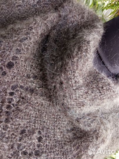 Косынка полушалок пуховая ручной вязки