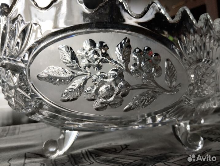 Хрусталь Чехословакия СССР. Салатник лзхс