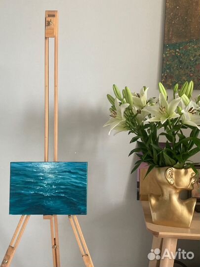 Картина маслом на холсте лазурное море