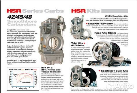 Новый Комплект Карбюратора Harley-Davidson Mikuni