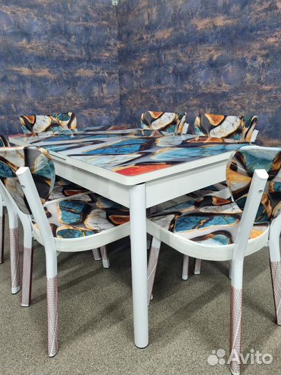 Кухонный стол и стулья 6 шт