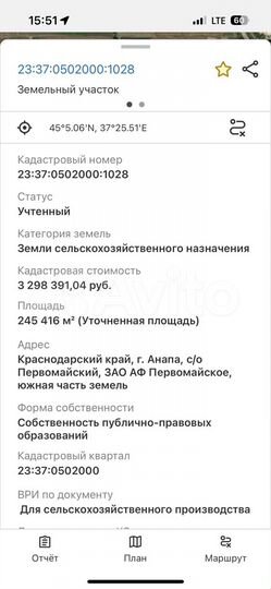 Участок 24 га (СНТ, ДНП)